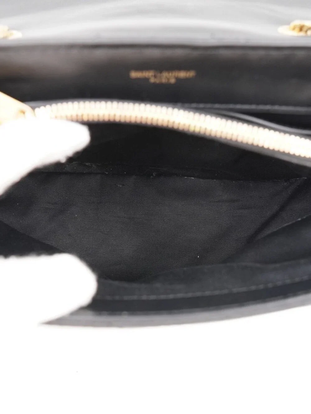 CN32 💟 SAINT LAURENT Calfskin Y Quilted Monogram Loulou Chain Satchel
